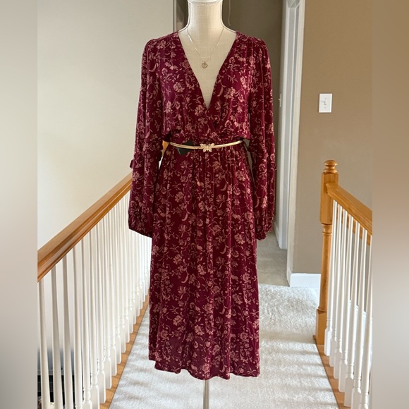 Knox Rose Dresses & Skirts - Knox Rose Boho Dress Long Sleeves With Pockets Size XS